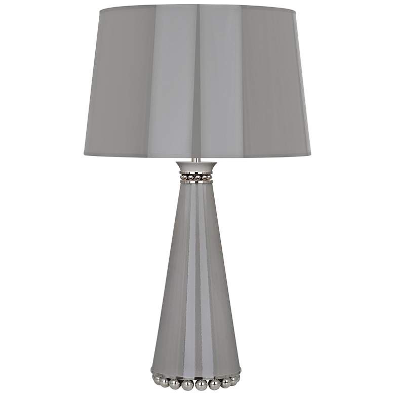 Image 1 Robert Abbey Pearl Smokey Taupe and Nickel Table Lamp