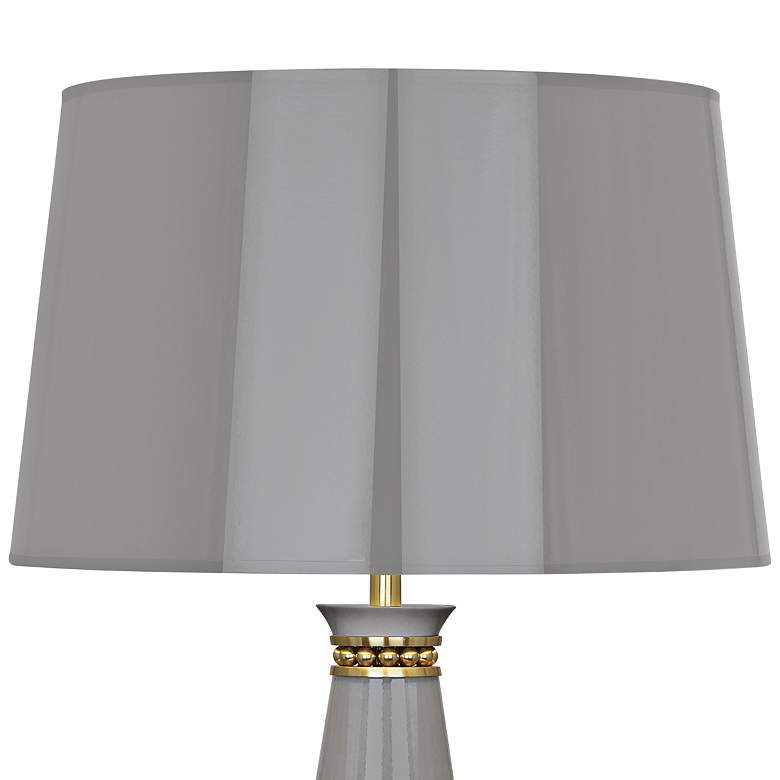 Image 3 Robert Abbey Pearl Smokey Taupe Lacquer and Brass Table Lamp more views