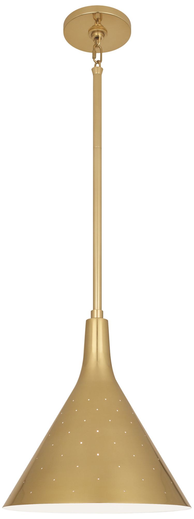 Robert Abbey Pierce 12 1/2" Wide Modern Brass Pendant Light