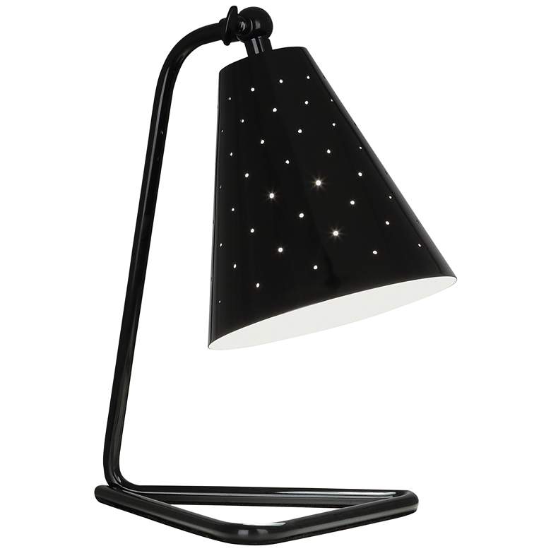 Image 2 Robert Abbey Pierce 22" Piano Black Gloss Metal Desk Lamp