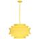 Robert Abbey Pierce 23" Perforated Metal Canary Yellow Modern Pendant