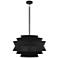 Robert Abbey Pierce 23" Wide Plated Black Pendant Light