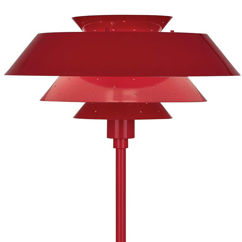 Image 3 Robert Abbey Pierce 26 1/2" Ruby Red Gloss Modern Table Lamp more views