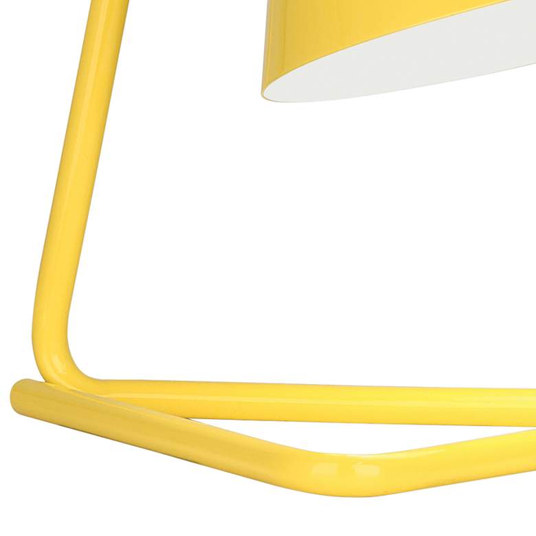 Image 4 Robert Abbey Pierce Canary Yellow Gloss Metal Desk Lamp more views