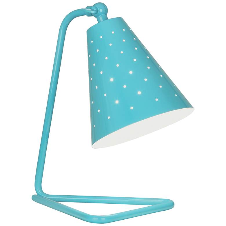 Image 2 Robert Abbey Pierce Egg Blue Gloss Metal Desk Lamp