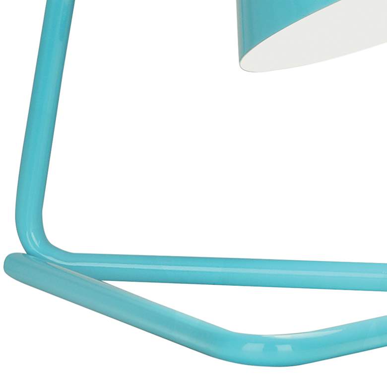 Image 4 Robert Abbey Pierce Egg Blue Gloss Metal Desk Lamp more views