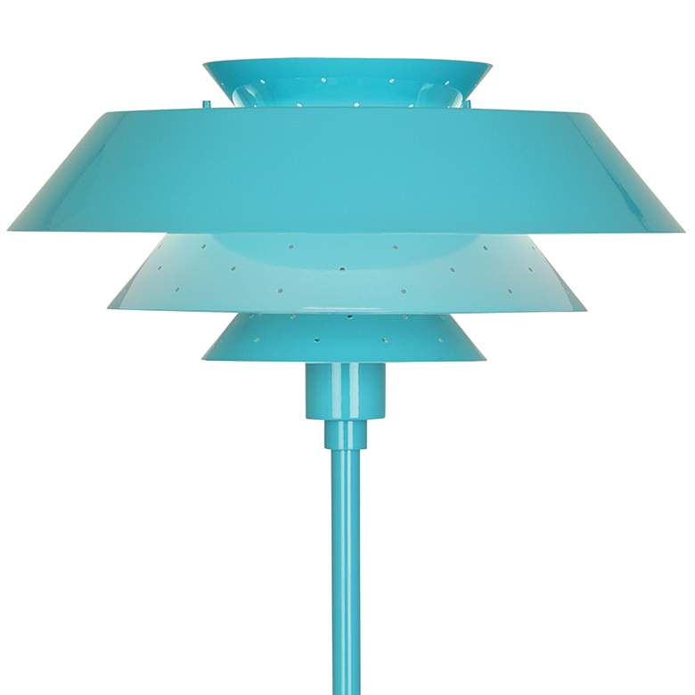 Image 2 Robert Abbey Pierce Egg Blue Gloss Metal Table Lamp more views