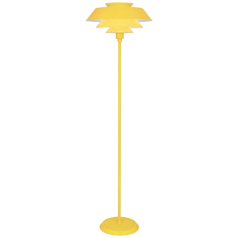 Image 1 Robert Abbey Pierce Floor Lamp 60.5 inch painted metal canary yellow