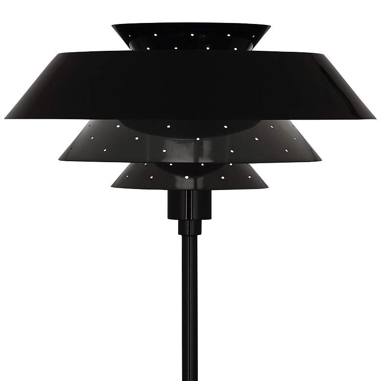 Image 2 Robert Abbey Pierce Piano Black Gloss Buffet Table Lamp more views