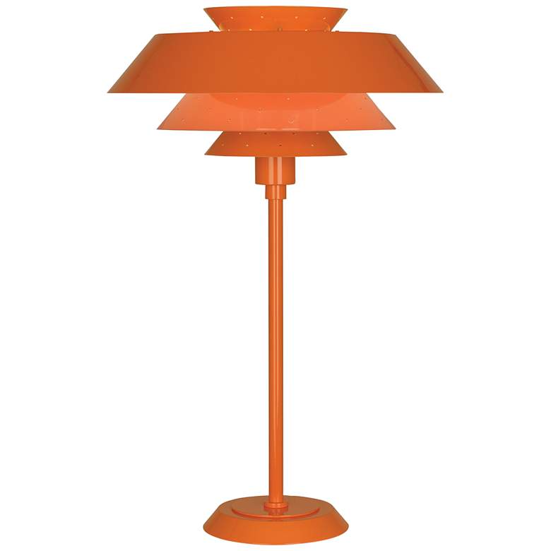 Image 1 Robert Abbey Pierce Pumpkin Gloss Metal Buffet Table Lamp