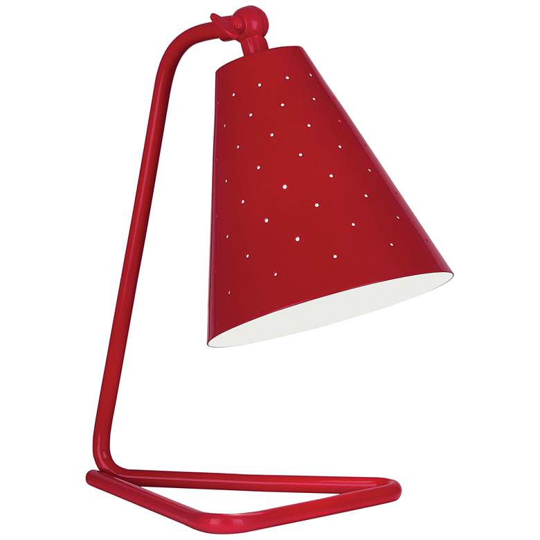 Image 2 Robert Abbey Pierce Ruby Red Metal Modern Desk Lamp