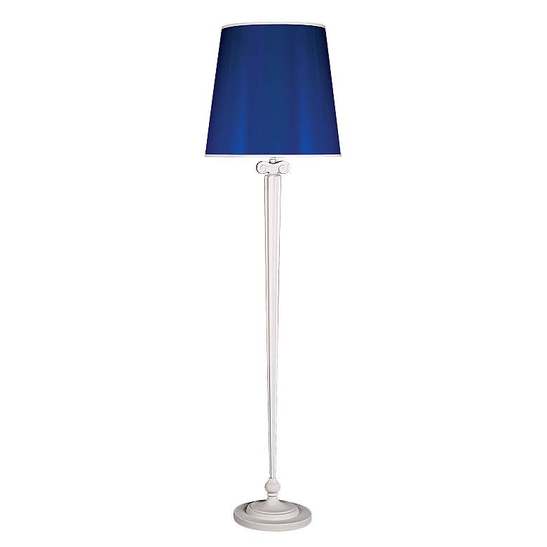 Image 1 Robert Abbey Piero Marine Blue and White Floor Lamp