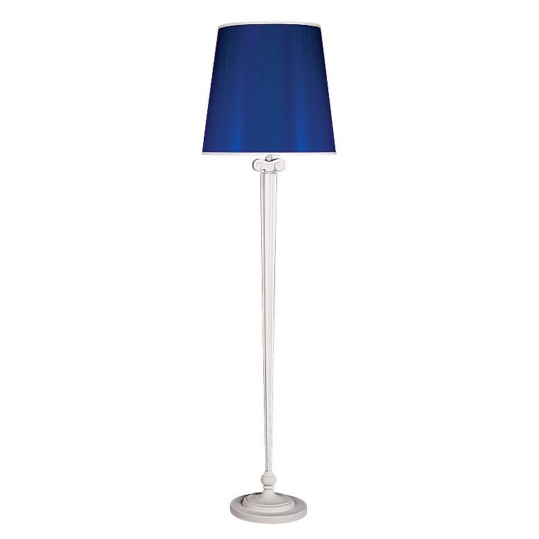 Image 1 Robert Abbey Piero Marine Blue and White Floor Lamp