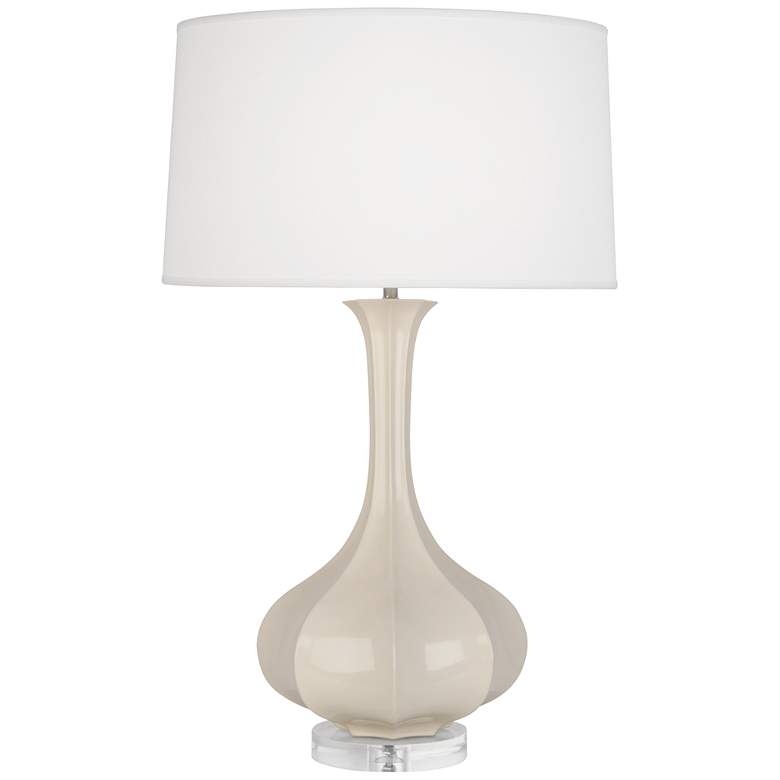Image 1 Robert Abbey Pike 32 3/4" Bone White Ceramic Table Lamp