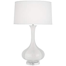 Image1 of Robert Abbey Pike 32 3/4" High Ceramic White Lily Table Lamp