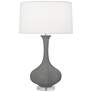Robert Abbey Pike 32 3/4" High Matte Ash Gray Table Lamp
