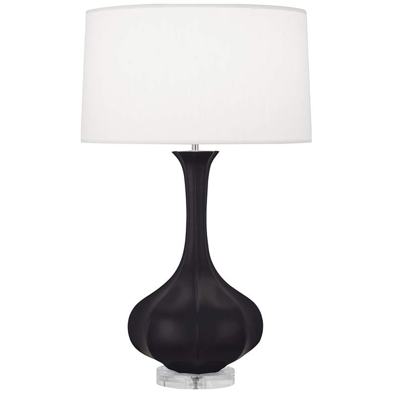 Image 1 Robert Abbey Pike 32 3/4" Matte Obsidian Black Ceramic Table Lamp