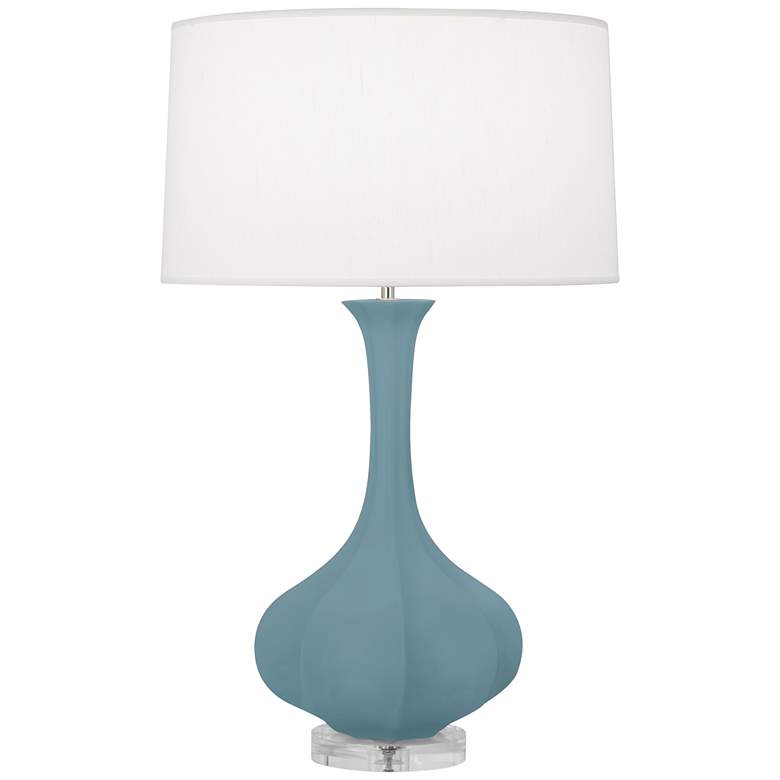 Image 1 Robert Abbey Pike 32 3/4" Matte Steel Blue Modern Ceramic Table Lamp