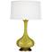 Robert Abbey Pike 32" Modern Brass and Citron Green Ceramic Table Lamp