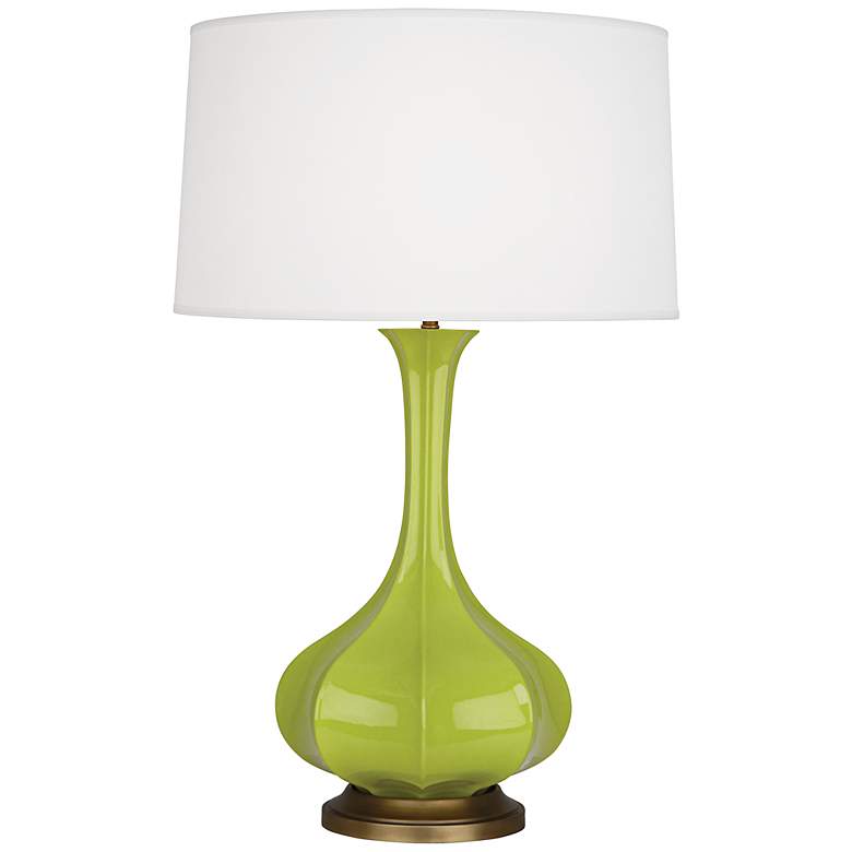 Image 1 Robert Abbey Pike Apple Ceramic and Brass Table Lamp