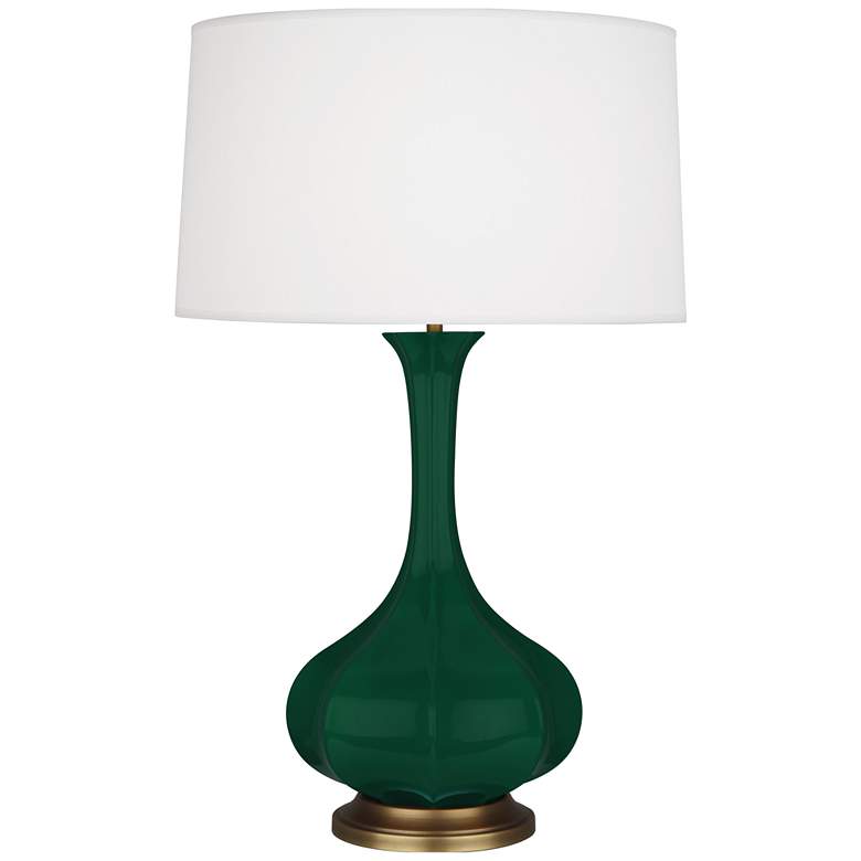 Image 1 Robert Abbey, Pike, Jungle Glazed Ceramic, Table Lamp