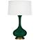 Robert Abbey, Pike, Jungle Glazed Ceramic, Table Lamp