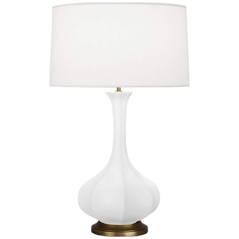 Image 1 Robert Abbey, Pike, Matte Daisy Glazed Ceramic, Table Lamp