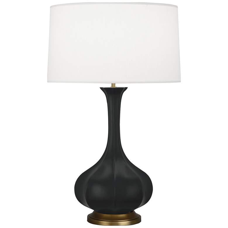 Image 1 Robert Abbey, Pike, Matte Obsidian Glazed Ceramic, Table Lamp