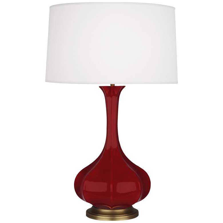 Image 1 Robert Abbey, Pike, Sangria Glazed Ceramic, Table Lamp