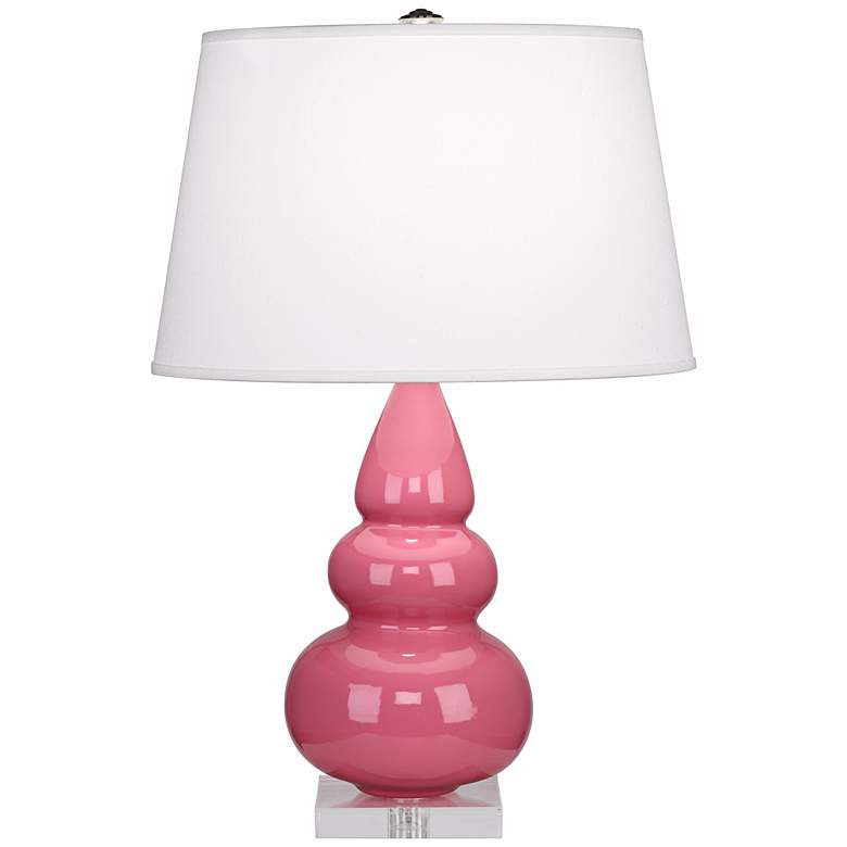 Image 1 Robert Abbey Pink Triple Gourd Ceramic Table Lamp