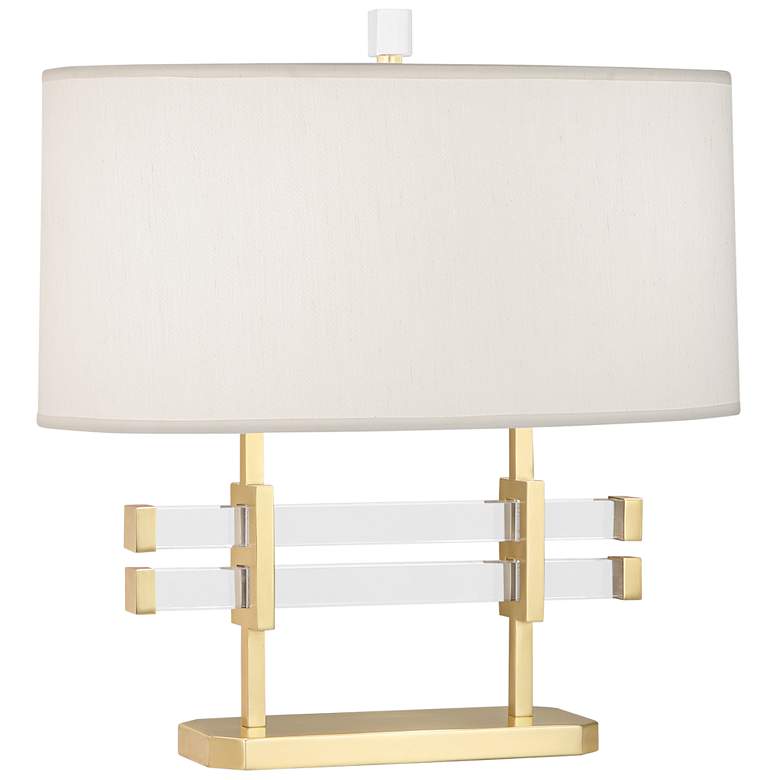 Image 1 Robert Abbey Plexus 18 1/4"H Modern Brass Accent Table Lamp