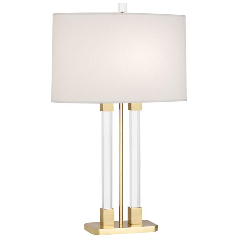 Image 1 Robert Abbey Plexus Modern Brass 2-Column Table Lamp