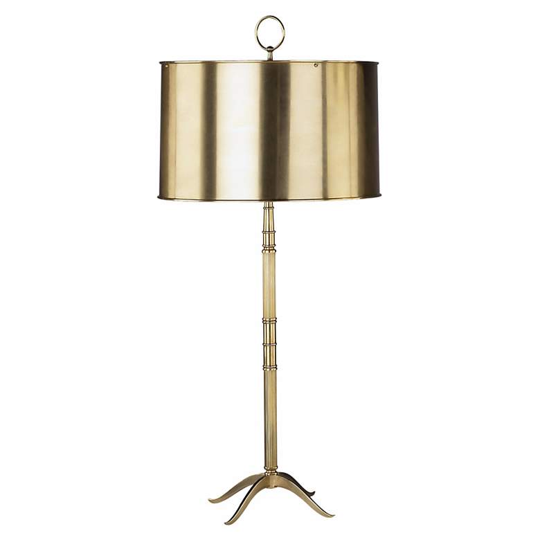 Image 1 Robert Abbey Porter Brass Table Lamp with Metal Shade