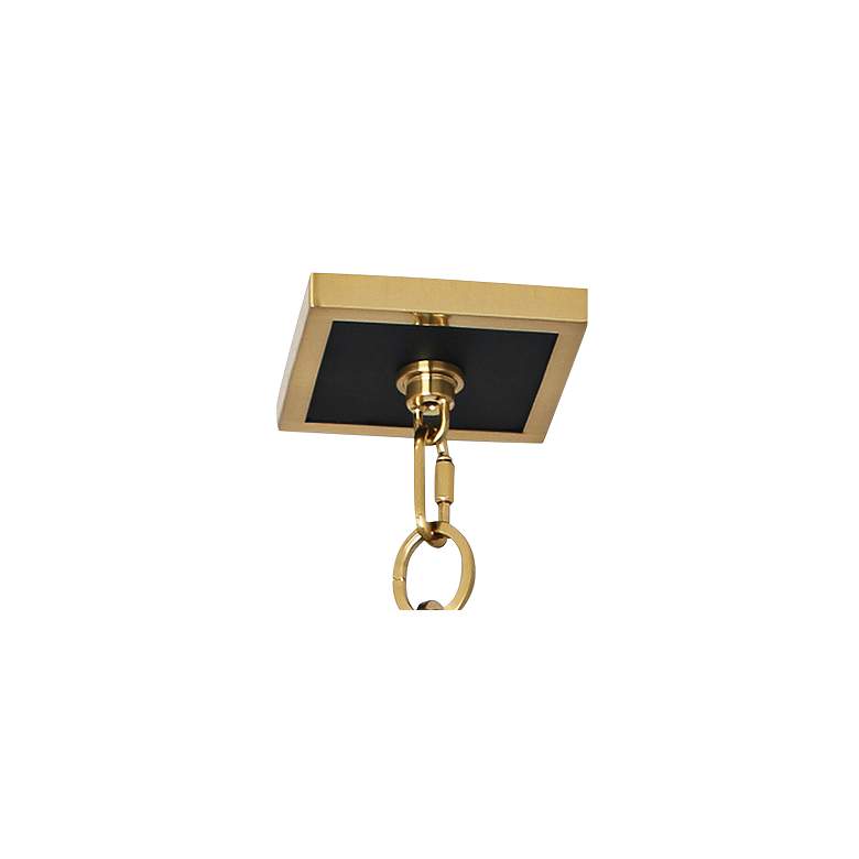 Image 3 Robert Abbey Ranger 17 1/2 inchW Black and Brass Pendant Light more views