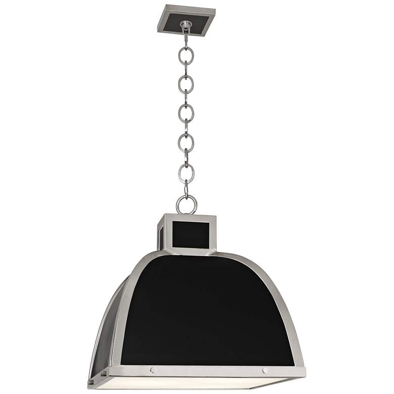 Image 2 Robert Abbey Ranger 17 1/2"W Black and Nickel Pendant Light