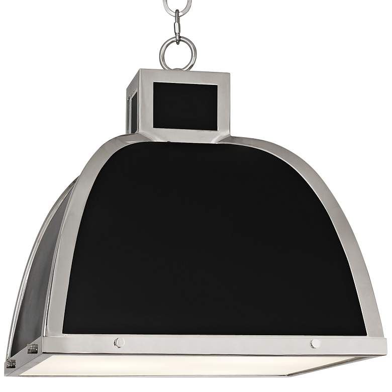 Image 4 Robert Abbey Ranger 17 1/2"W Black and Nickel Pendant Light more views