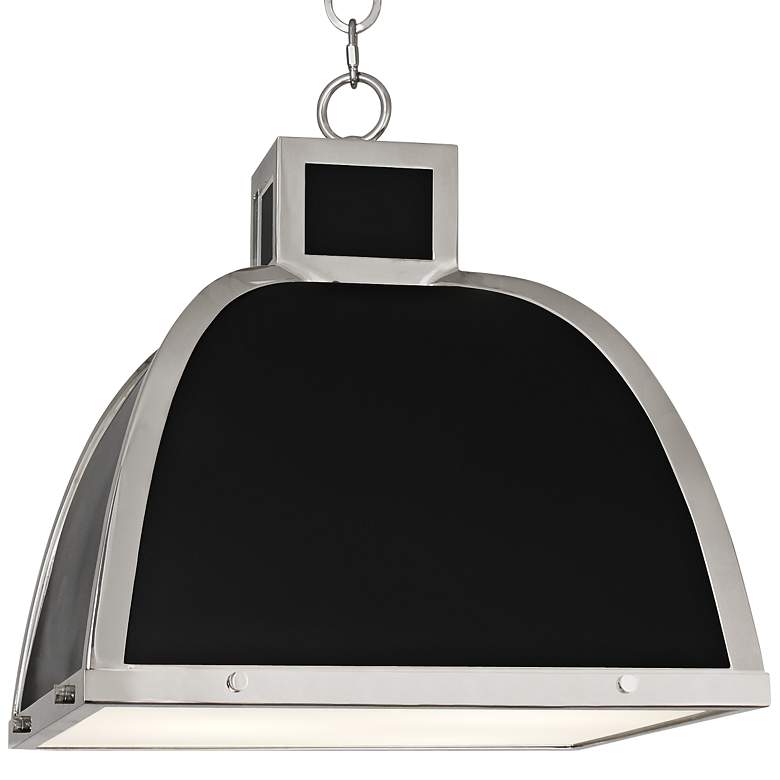 Image 4 Robert Abbey Ranger 17 1/2 inchW Black and Nickel Pendant Light more views