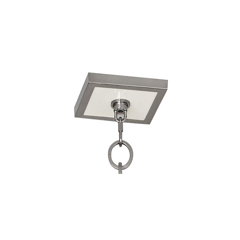 Image 3 Robert Abbey Ranger 17 1/2"W White and Nickel Pendant Light more views