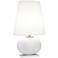 Robert Abbey Raquel White and Brass Tall Oval Table Lamp