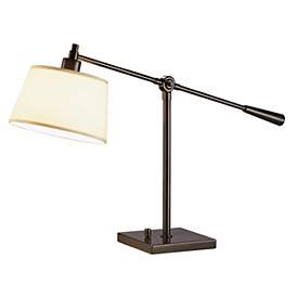 Image1 of Robert Abbey Real Simple Adjustable Height Deep Bronze Boom Arm Lamp
