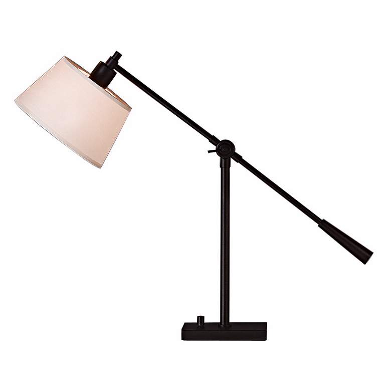 Image 1 Robert Abbey Real Simple Adjustable Height Matte Black Boom Arm Lamp