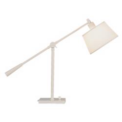 Robert Abbey Real Simple Adjustable Height White Finish Boom Arm Lamp