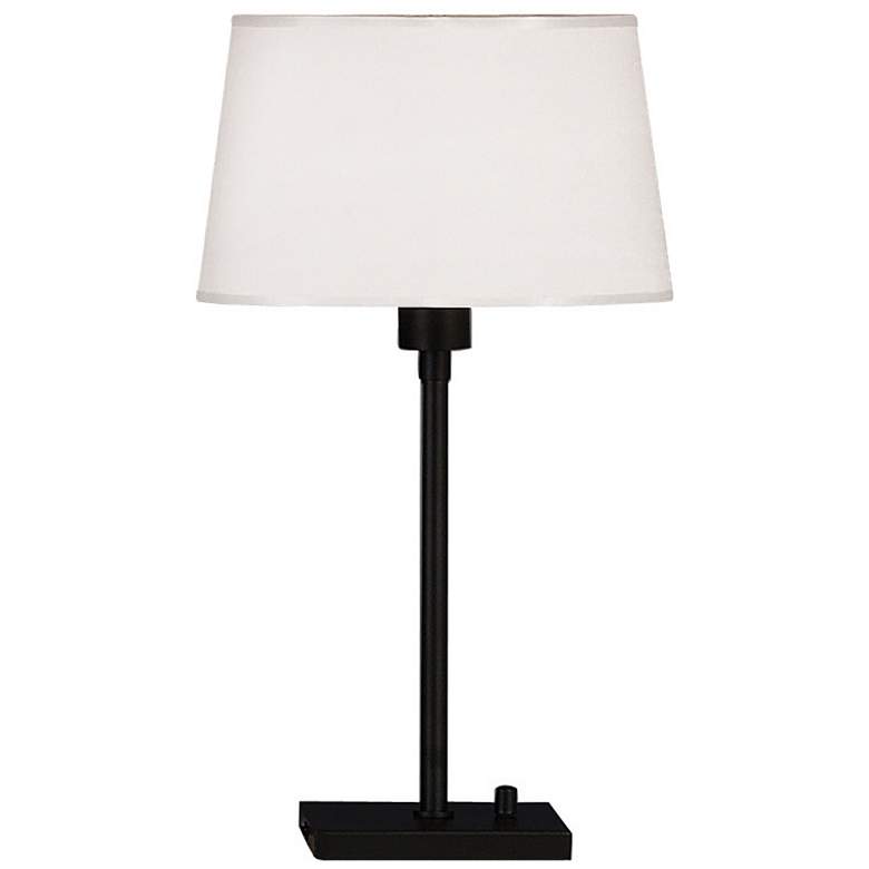 Image 1 Robert Abbey Real Simple Table Lamp Matte Black Finish Parchment Shade