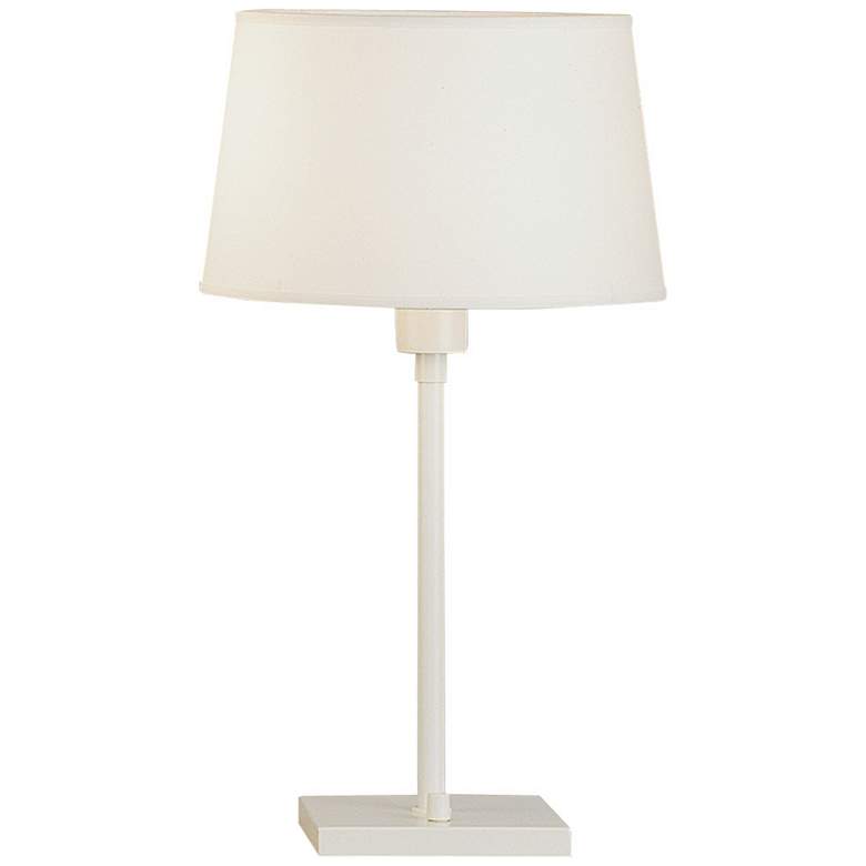 Image 1 Robert Abbey Real Simple Table Lamp White Finish Parchment Shade