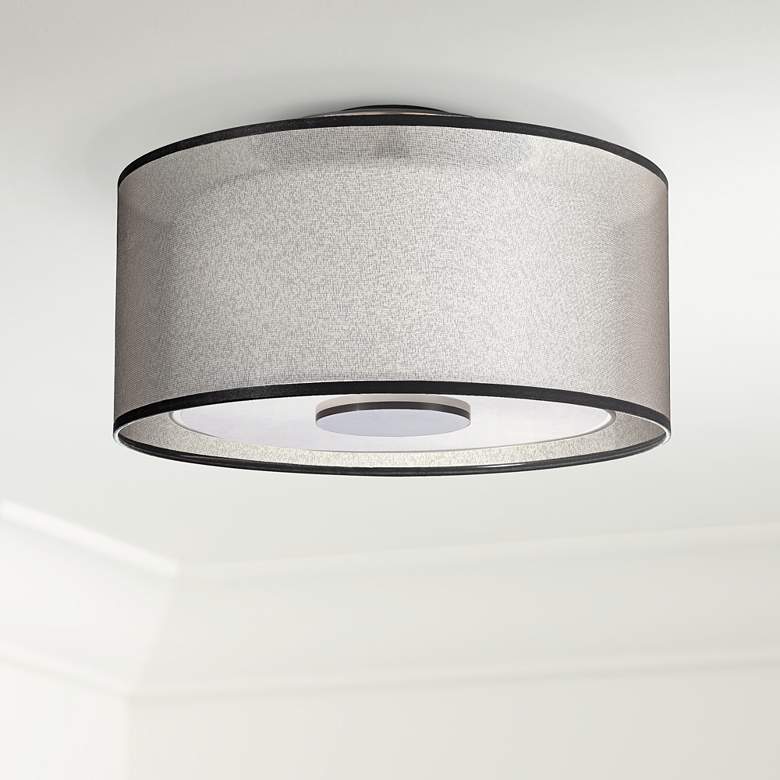 Image 1 Robert Abbey Saturnia 17 1/2" Wide Bronze Ceiling Light