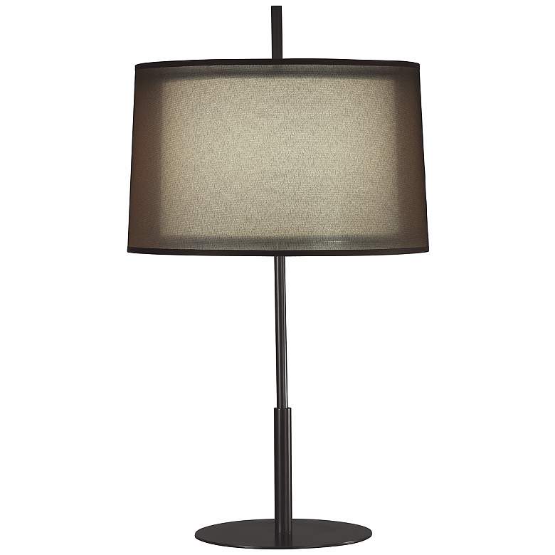 Image 1 Robert Abbey Saturnia 30 inch High Double Shade Bronze Table Lamp