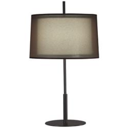 Robert Abbey Saturnia 30&quot; High Double Shade Bronze Table Lamp