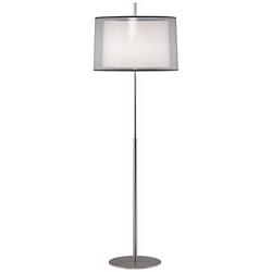 Robert Abbey Saturnia 63 3/4&quot; Modern Double Shade and Steel Floor Lamp