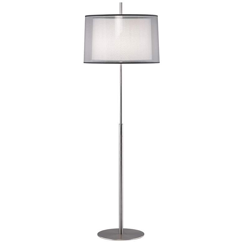 Image 3 Robert Abbey Saturnia 63 3/4 inch Modern Double Shade and Steel Floor Lamp
