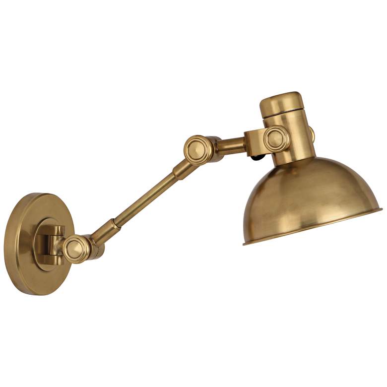 Image 1 Robert Abbey Scout Adjustable Antique Brass Wall Sconce